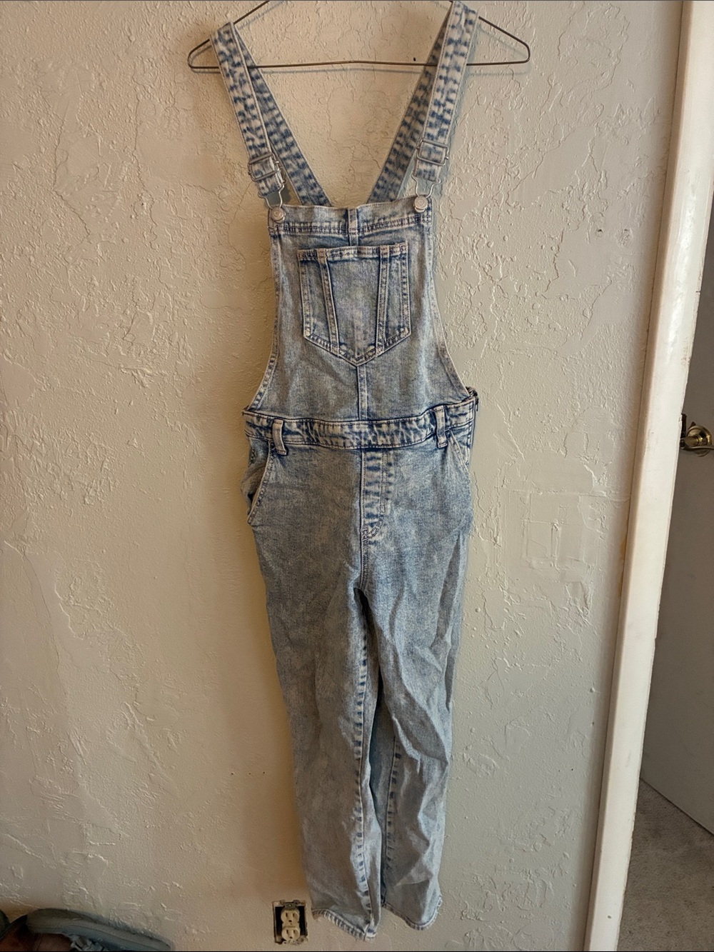 Old Navy Light Blue Acid Wash Denim Overalls